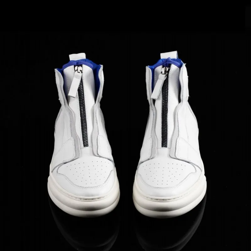 Кроссовки мужские из натуральной кожи высокие кеды армейские военные ботильоны