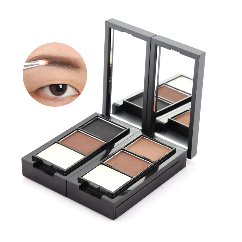 Pro 1 шт. тени для век бровей Макияж порошок + воск Палитра кисть английский