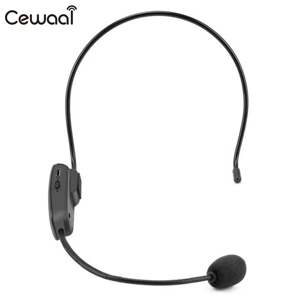 Cewaal Профессиональный FM беспроводной головной микрофон гарнитура мегафон радио