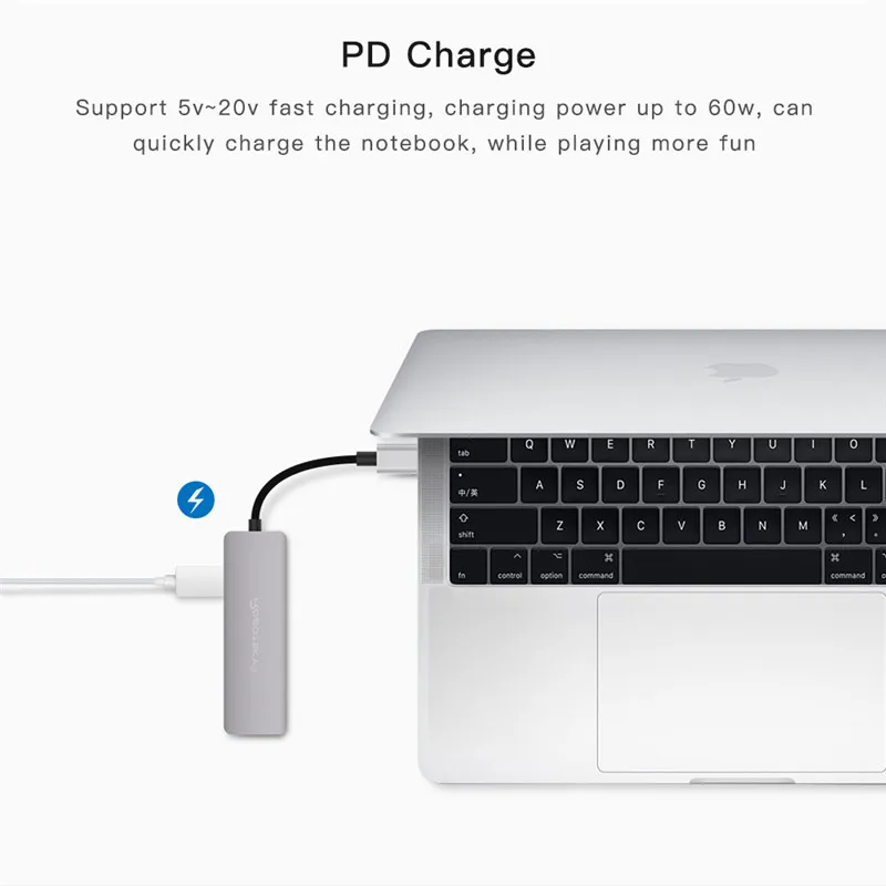 Robotsky 3 в 1 type C конвертер кабель Мужской к HDMI+ USB 3,0+ SD/TF Кабель-адаптер для Macbook huawei Matebook samsung Xiaomi