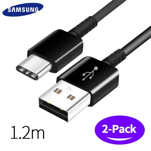 Samsung Galaxy S9 S8 plus быстрое автомобильное зарядное устройство адаптер 9V1. 67A и 5V2A 2USB 1,2 m usb type C зарядка кабелей Note8 S 9 S 8 C5 C7 C9pro - Тип штекера: Two 1.2m Cables