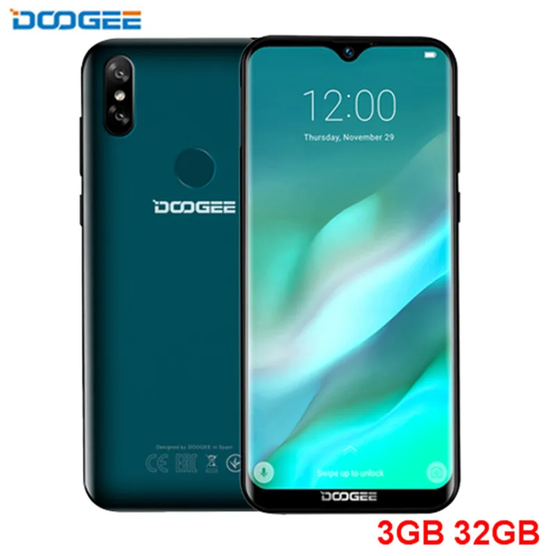 3GB 32GB Green Doogee Y8 Android 9,0 экран капли воды смартфон градиент задняя крышка 3+ 32 ГБ 3400 мАч 4G ПУСТЬ 19:9 6," HD мобильные телефоны - Цвет: 3GB 32GB Green