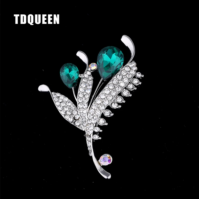 TDQUEEN хрустальные булавки и броши для женщин цинковый сплав посеребренный с
