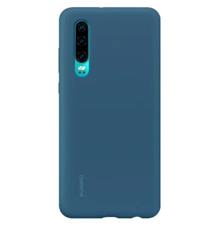 Huawei P30 Pro Чехол от huawei официальный жидкий силиконовый защитный чехол из микрофибры односторонний huawei P 30 P 30Pro - Цвет: Синий