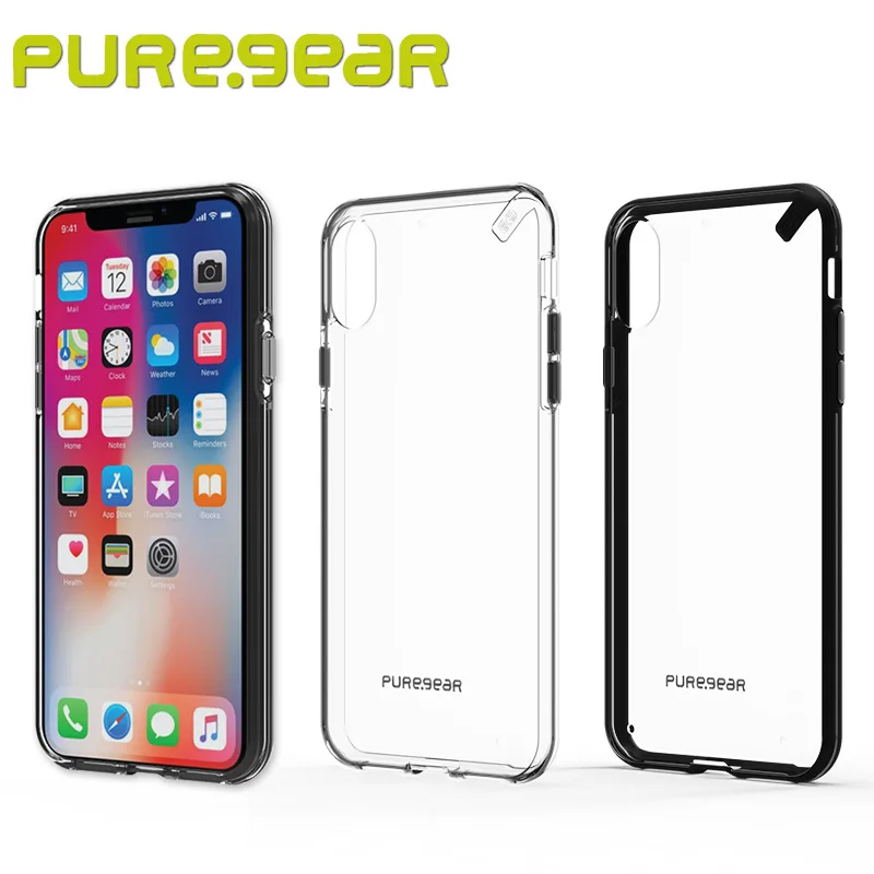 Puregear оригинальный открытый тонкий прозрачный чехол противоударный для iPhone XS/X с