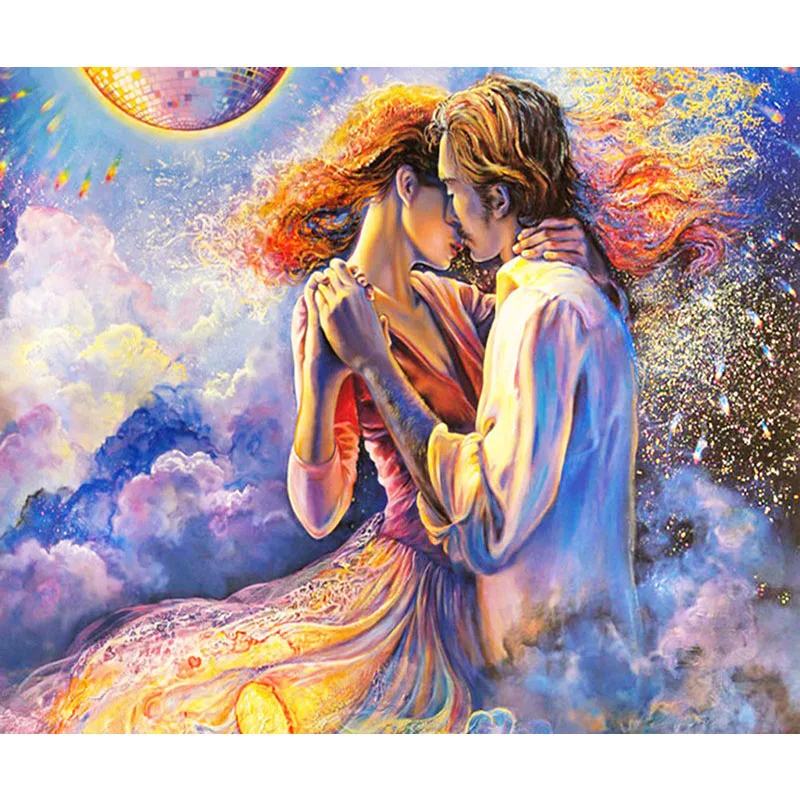 5D DIY Diamond Painting Cross Stitch Full Drill Round Lovers Embroidery Mosaic Pictures Home Decor Gift | Дом и сад