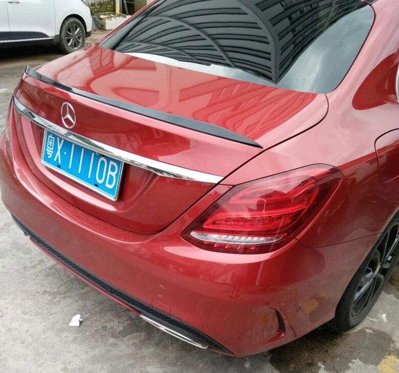 Для Mercedes W205 спойлер 4-дверный седан C63 стиль C180 C200 C260 ABS Пластик хвост крыла Unpaint и