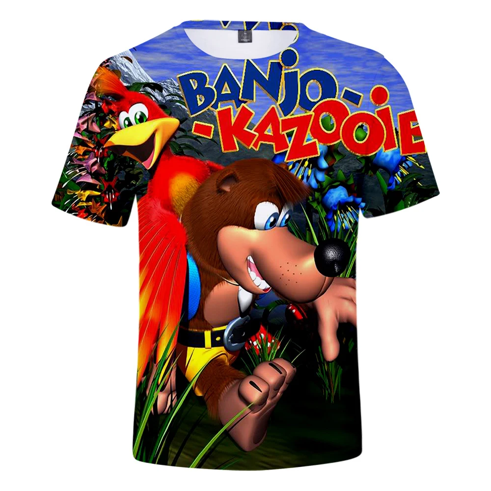 Мужская Уличная футболка с коротким рукавом в стиле Харадзюку Banjo Kazooie уличная