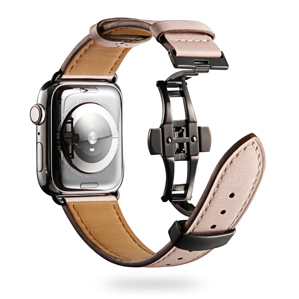 Кожаный ремешок для apple watch 4 iwatch 42 мм 38 44 40 correa 3 2 1 браслет аксессуары | Наручные