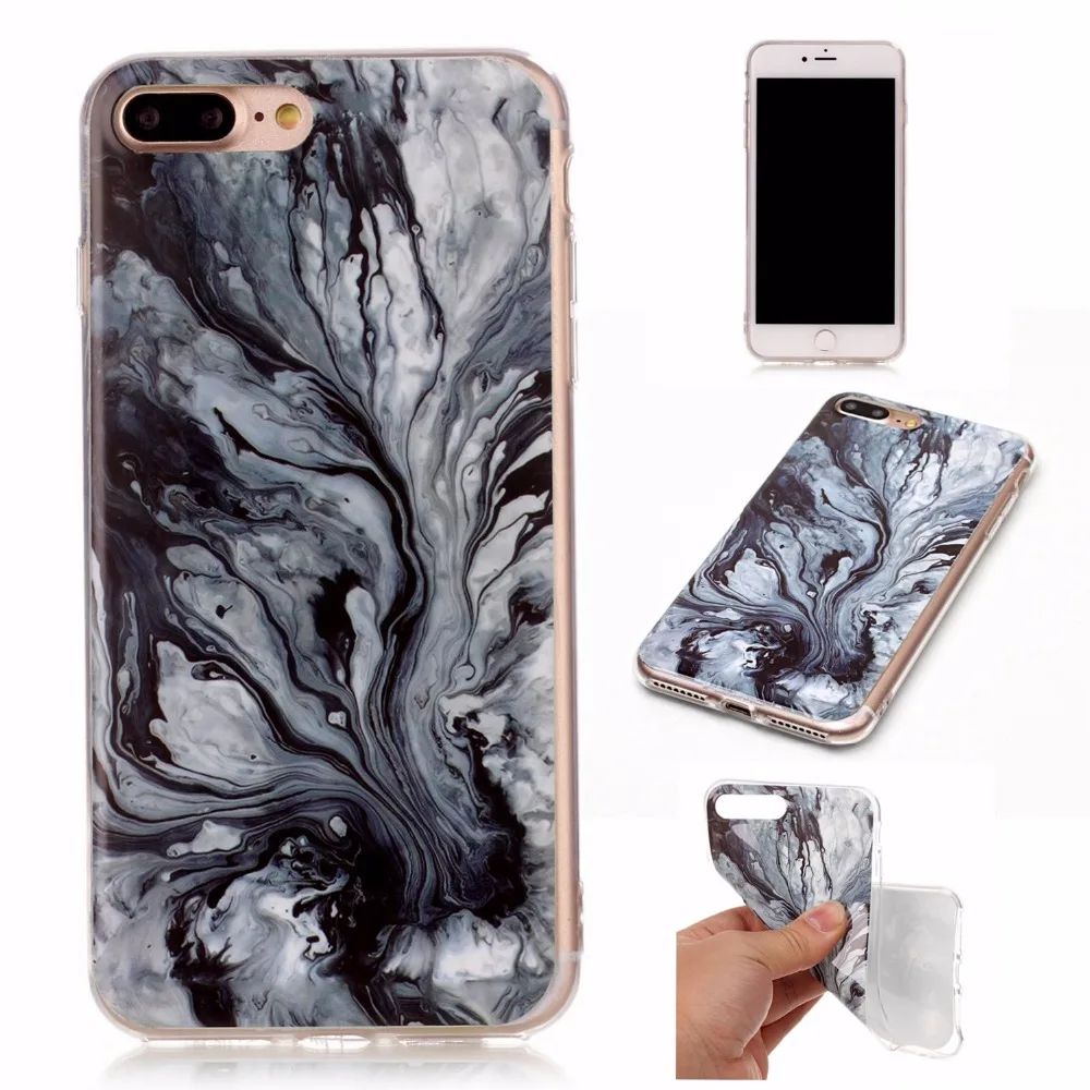 Soft TPU Silicone Cases for iphone On 4 4S 5S 5C SE 6 6s 6plus 7 Plus Marble Stone image Para For iPod Touch 5/6 Back Cover |