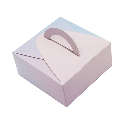 8 цветов 14*14*6,5 см 4 зерна 80 г Mooncake упаковочная коробка с ручкой для печенья Подарочная коробка для рук 100 шт./партия - Цвет: Фиолетовый