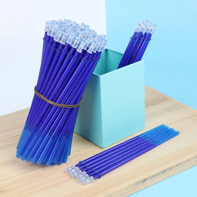 50 шт./компл. 0 5 мм стираемая гелевая ручка стержень для пополнения Волшебная синие