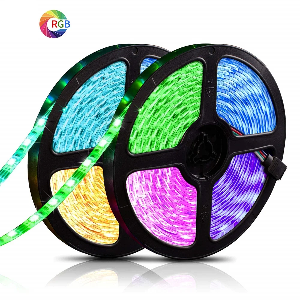 DC 12 В RGB Светодиодная лента Водонепроницаемая 220 В Tira светодиодный Wifi 12 В лента RGB лента 5050 Неоновая Гибкая лента светильник Bluetooth адаптер дистанционного питания