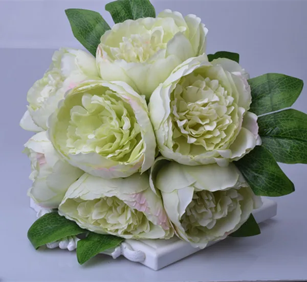 10 шт./Букет невесты с пионами свадебный букет Цветочная ваза мебель для дома