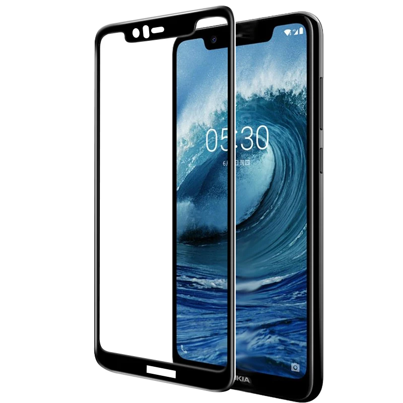 2.5D полное покрытие против царапин Закаленное стекло для NOKIA 5 1 PLUS прозрачное