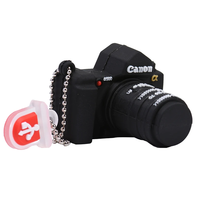 F Jaster логотип цифровой одиночный объектив Reflex 2,0 usb флэш-накопитель камера ручка привод 4 ГБ 16 ГБ 32 ГБ 64 Гб силиконовая Флешка Gigt - Цвет: F