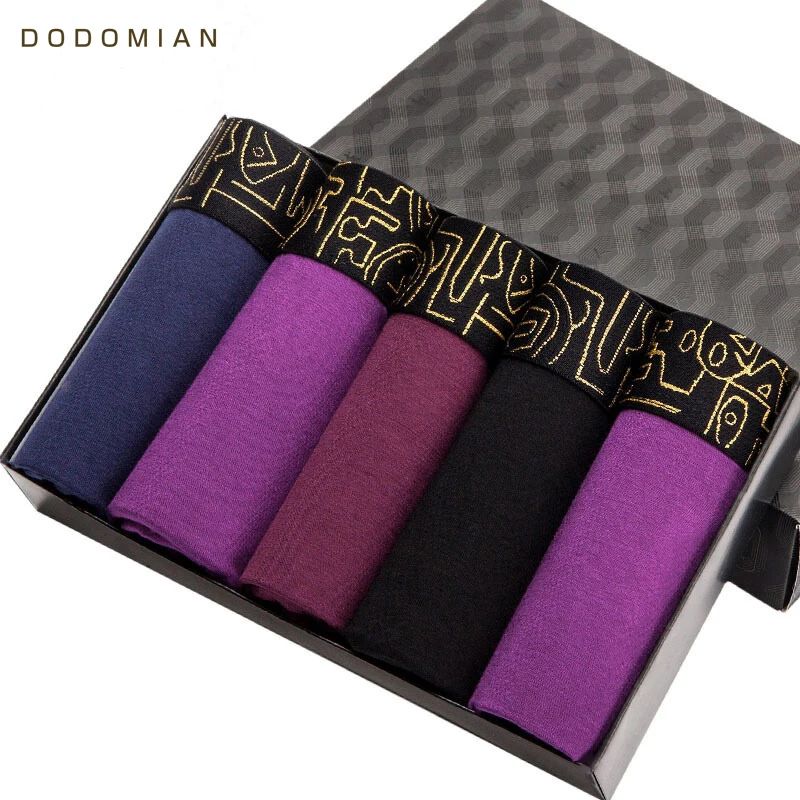 5 шт/упак Нижнее Белье для Мужчин Чистый Цвет Боксеры Мужские Модал Трусы Модные