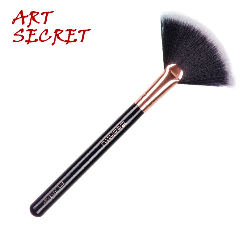 Artsecret Pro Fan Powder Blusher Highligher Brush Powder Dust Duo Fiber Rose Gold Ferrule Makeup Cosmetic Tools Bt15