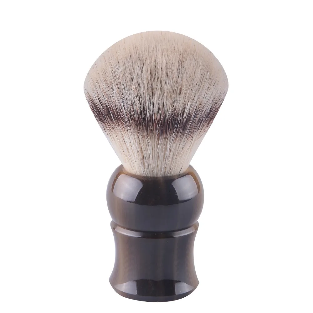 Европейская синтетическая щетка для бритья ручка из бычьего рога щетки бороды