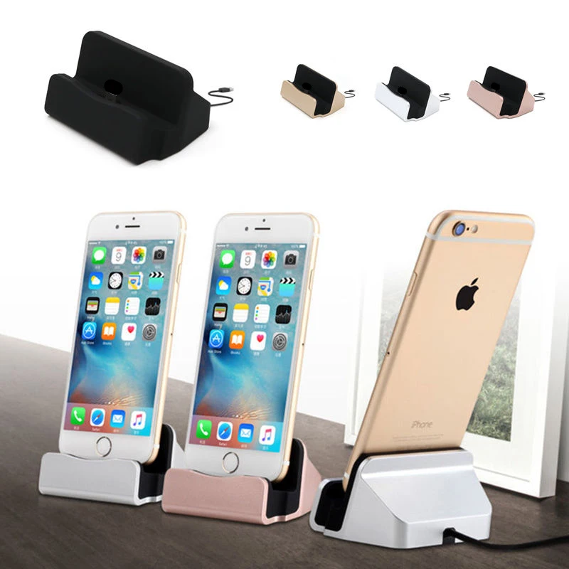 Mobile Phone Chargers For iPhone Android V8 Type-C Stand Aluminium Alloy Desk Holder Charging | Мобильные телефоны и