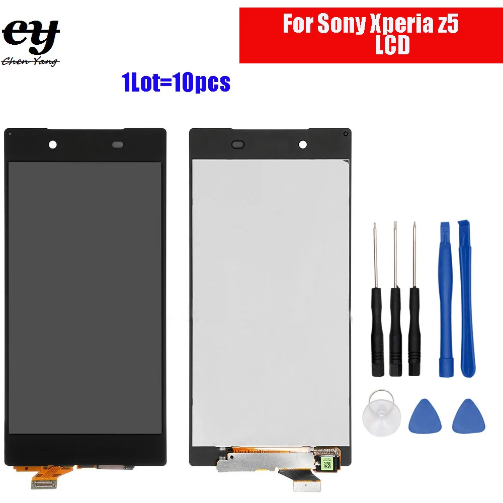 1 Лот = 10 шт. для sony Xperia Z5 E6603 E6633 E6653 E6683 Сенсорный ЖК дюймовый Экран Мобильного