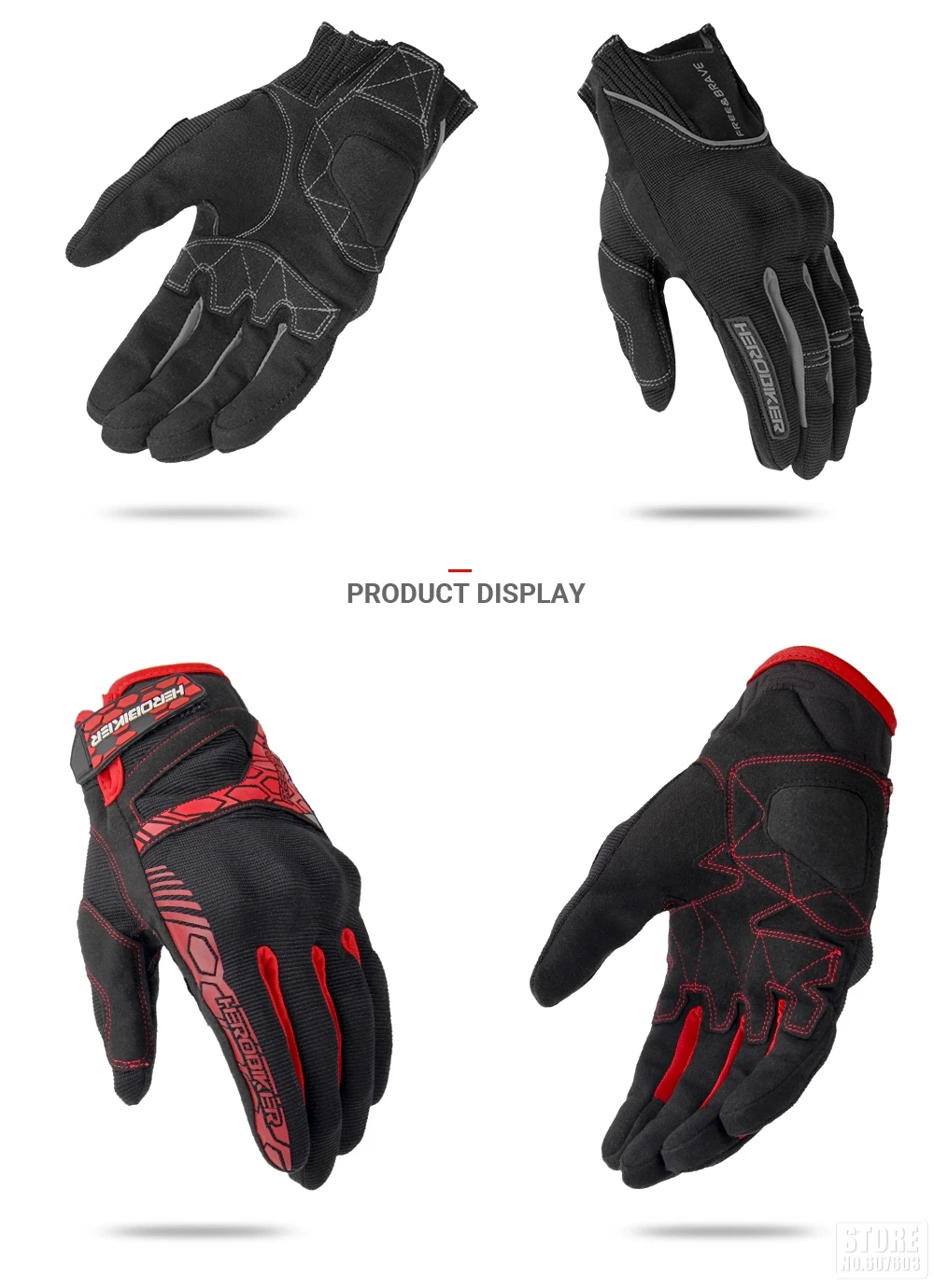 HEROBIKER мотоциклетные перчатки для езды по бездорожью Luva Motociclista Guantes Moto Biker перчатки для мотокросса с сенсорным экраном Мотоциклетные Перчатки