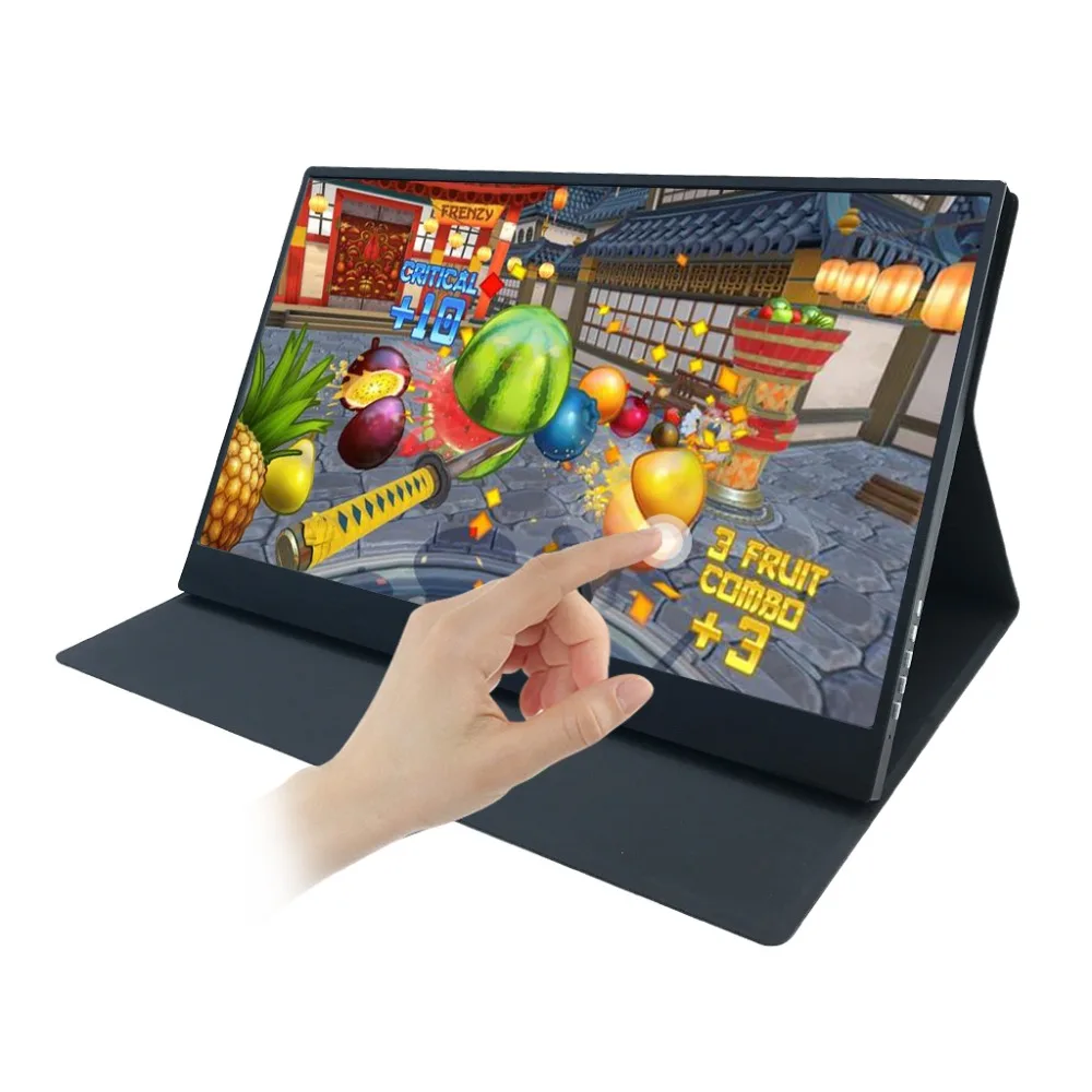 15 6 дюймовый портативный ЖК монитор с сенсорным экраном IPS 1920X1080 2 Type C USB Mini HDMI для
