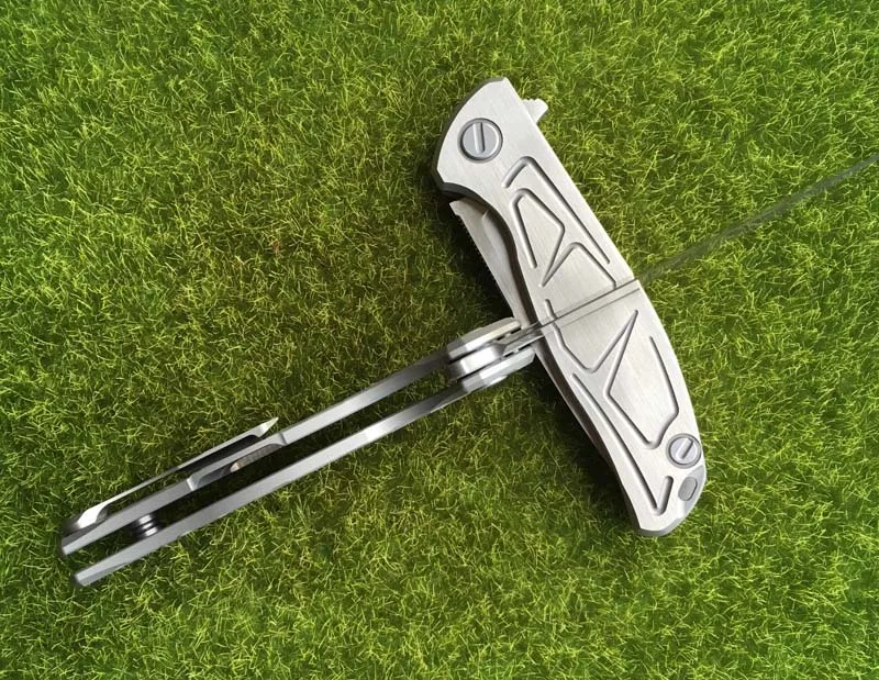 Коготь медведя F95 Флиппер складной нож D2 лезвие TC4Titanium Ручка Открытый Отдых Охота карманные Фруктовые Ножи EDC инструменты