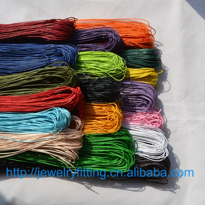 

DIY Jewelry Wire Handcraft Accessories Wholesale 10M Waxed Cotton Beading Cord Rope 1mm Bracelet And Necklace Finding 27 colors