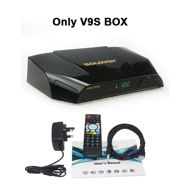 Solovox V9S спутниковый ТВ приемник DVB-S2 цифровой Поддержка HD IPTV m3u CCCAM NewCam через USB WI-FI Мощность VU Xtream Сталкер приемник h96 - Цвет: Only V9S BOX