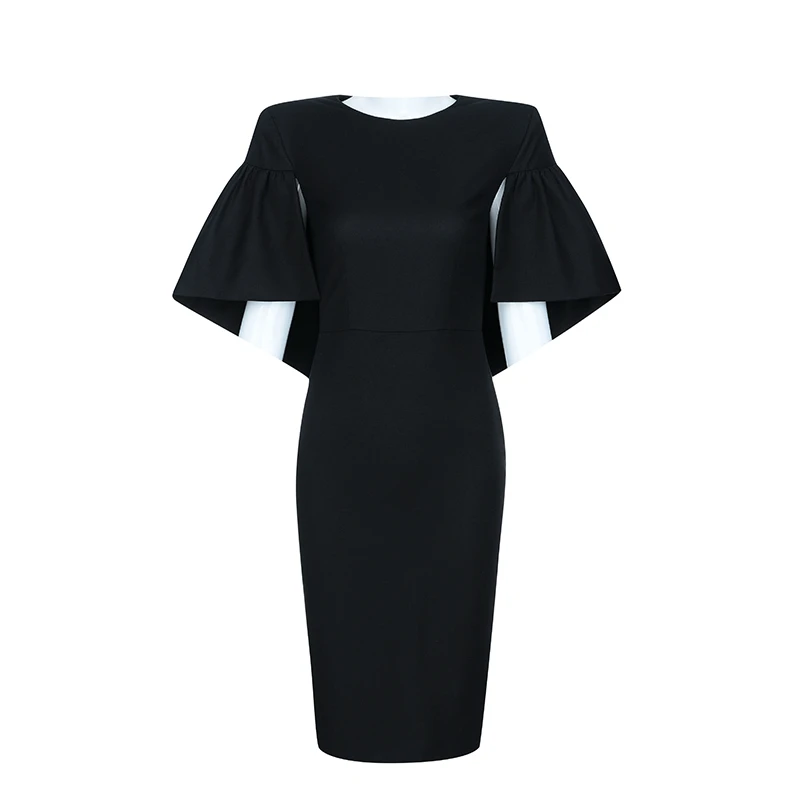 INDRESSME, новинка, модное Клубное платье с круглым вырезом и рюшами, Короткий плащ, рукав, женские вечерние платья, облегающее платье миди, фиолетовое платье для офисных леди