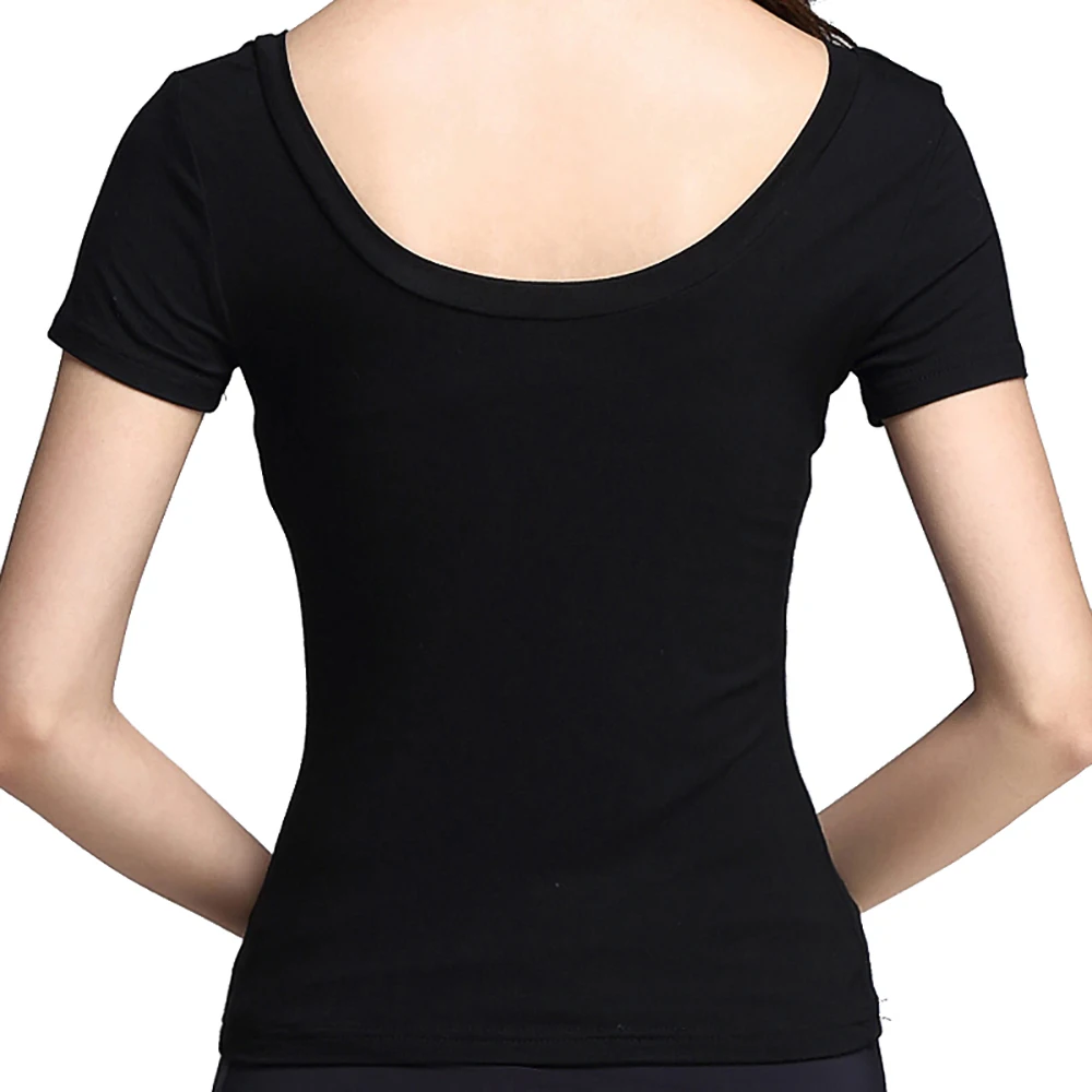 2017 New Arrival Latin Dance Top Ice Silk Modal Black Salsa Pratice Stage Shirt For Women/Adult/Female MD6205 | Тематическая одежда