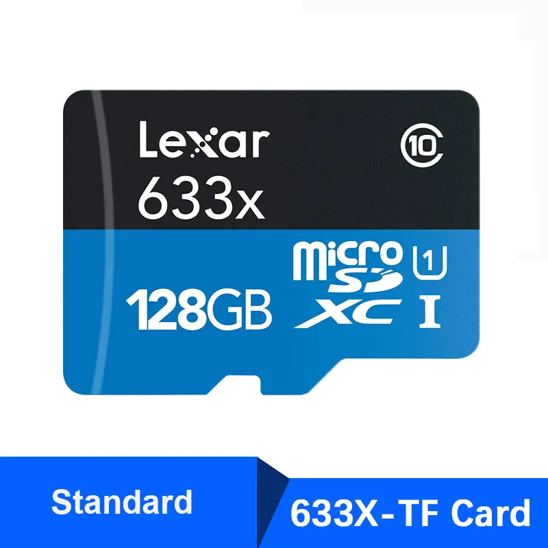 633X-128G-Standard Lexar Tarjeta Micro SD карта 128 Гб карты памяти автомобиля Microsd 95 м/с класс 10 sd-карта 64 ГБ 32 ГБ TF SD Kaart карта для бесплатной доставки Микро сд КАРТА ПАМЯТИ карта памяти 32 флешка карта памяти for смартфон - Емкость: 633X-128G-Standard
