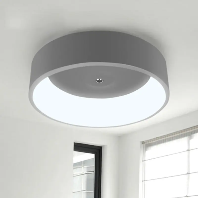 Современный светодиодный потолочный светильник кольцевой из алюминия и акрила