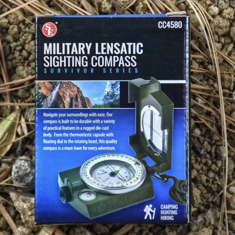 Naturehike Handheld Professional Mini Army Military Pointer Compass With Noctilucent Display For Outdoor Camp Hike Survival | Спорт и