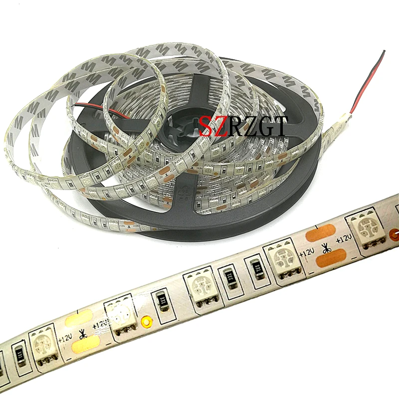 DC12V красный 5050 IP65 водонепроницаемая светодиодная лента гибкая 5 м 300 светодиодных