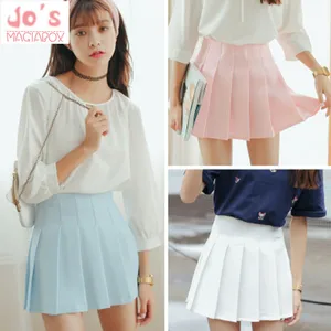 Джинсовые плиссированные мини-юбки с высокой талией, трапециевидные, большие размеры, в стиле Харадзюку, Матросская юбка