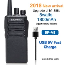 Baofeng BF-V9 портативная рация 5 Вт обновленная портативная Портативная радиостанция pofung BF-888S UHF 400-470 МГц USB быстрая зарядка