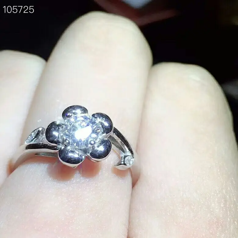 MeiBaPJ Moissanite flower ring 0.5 Carats Super Hot Selling Comparable to Diamonds Exquisite Craftsmanship | Украшения и