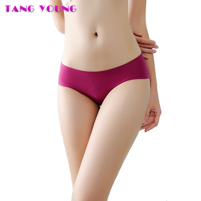 3 шт./лот Для женщин бесшовные трусики нижнее белье шелковистые трусы