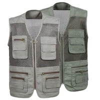 outdoor men women fishing vest summer hunting vest fish jackets multi pockets professional photography vest