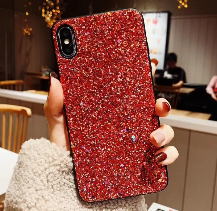 red Роскошный Модный Блестящий блестящий чехол с блестками для samsung galaxy S9 Plus, чехол для samsung S10 Plus S10e A50 note 10, чехол для телефона s - Цвет: red
