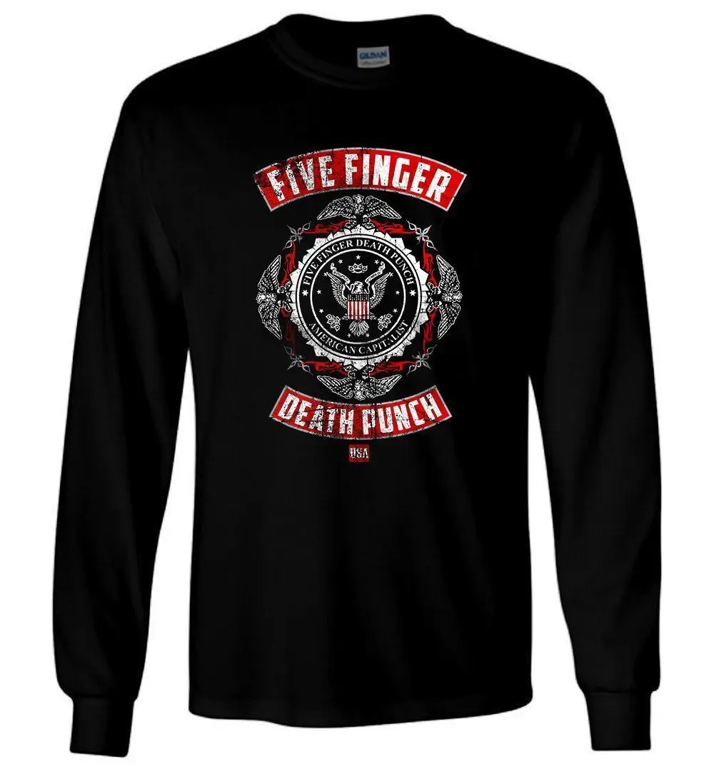 Five Finger Death Punch футболка тяжелый металл рок группа для мужчин с длинным