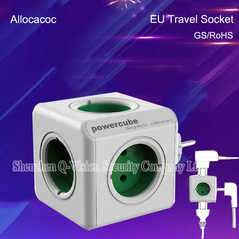 Allocacoc ЕС PowerCube Гнездо Удлинитель DE Зажигания 4 Розетки Адаптер 16A/100-240 В Умный Дом 1.5