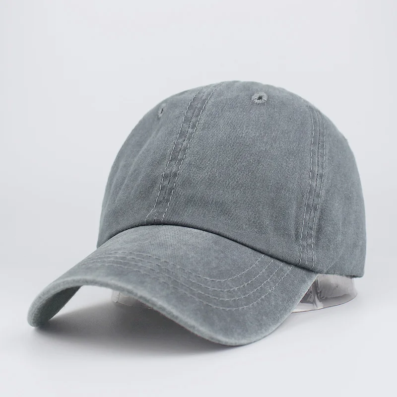Gray Мыть хлопок бейсбольная кепка Bone Snapback женские юбки насыщенных цветов Для мужчин папа Кепки s унисекс высокое качество в стиле хип-хоп шляпы водителя грузовика - Цвет: Gray