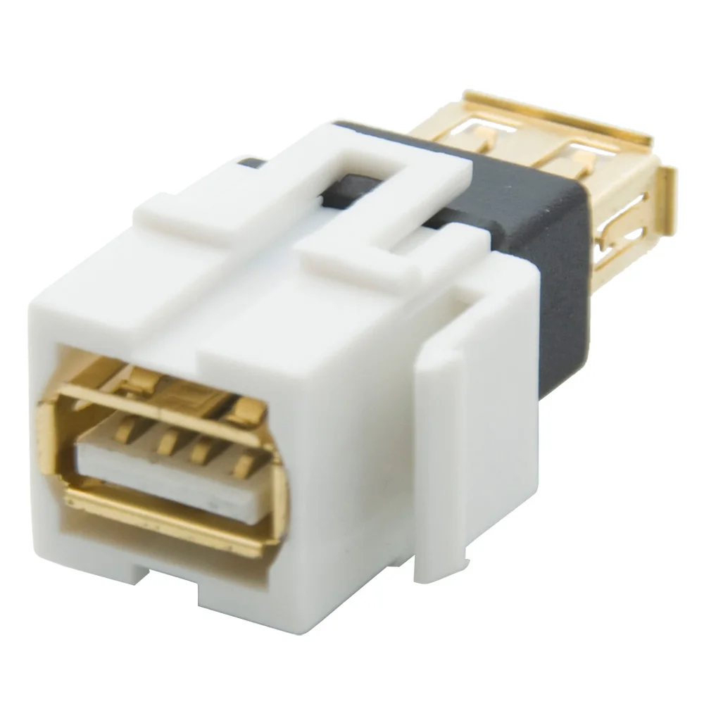 Keystone USB 2,0 3,0 разъем белый черный цвет - Цвет: USB 2.0 White Golden