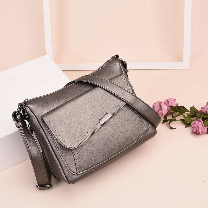 

2018 Fashion Women Fashion Sequined Shoulderbag High Quality Pu Leather Casual Messenger Bags Large Capacity Crossbody Bags Sac