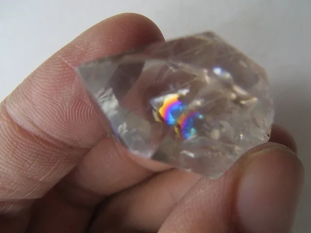 50ct AAA супер прозрачный Кварцевый Алмаз херкимера с большой радугой