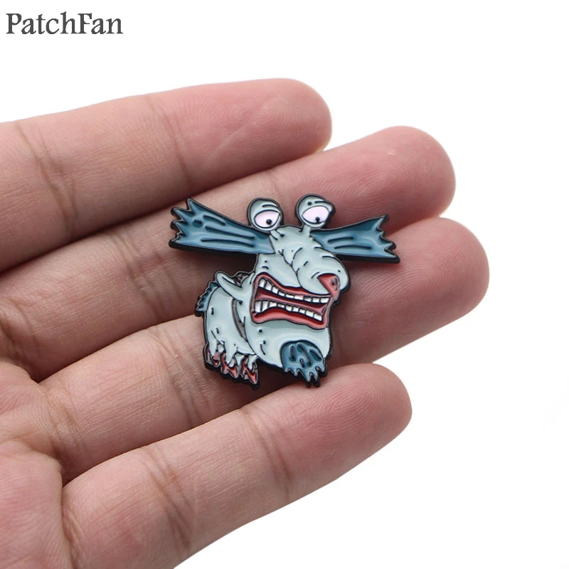 Patchfan ааааа! Настоящими монстрами! Zimbo Krumm втулка галстук булавки броши для рюкзака, одежды для мужчин и женщин Декоративные значки медаль A1327