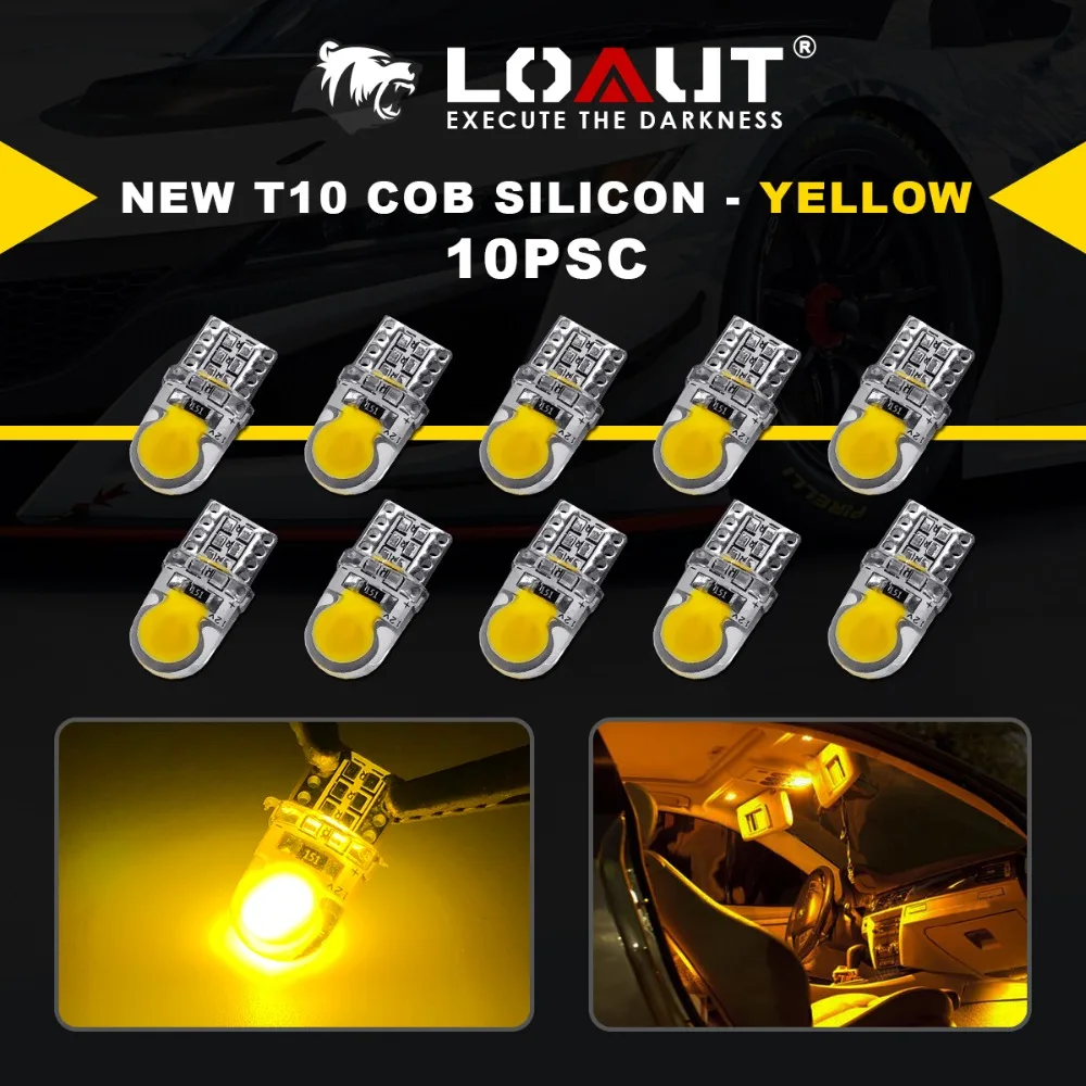 10 шт. Авто T10 светодиодный холодный белый 194 W5W 168 COB кварцевая Автомобильная супер